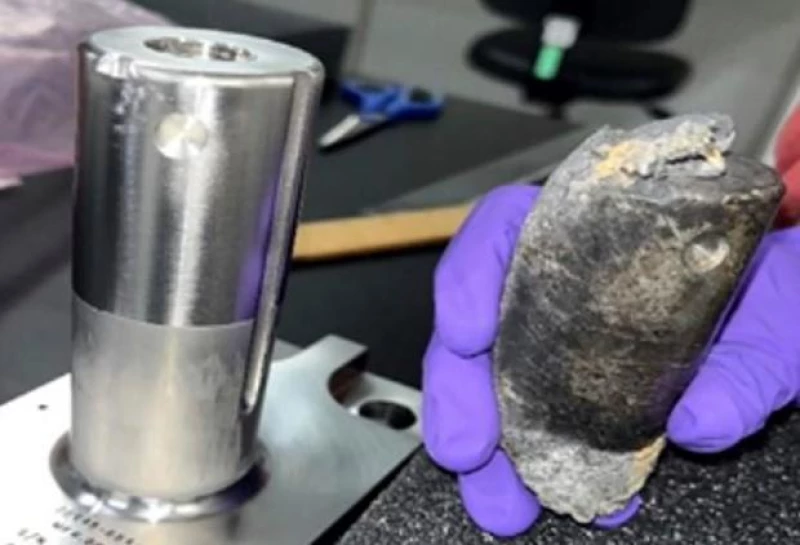 Metal chunk from space junk